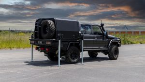 Dual cab 79 Series Landcruiser - Bronco Built V5 Steel Tray & Alloy Canopy