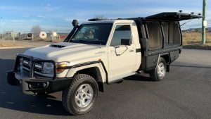 Single cab Toyota 79 Series LandCruiser - Bronco Built V5 Steel tray and alloy canopy